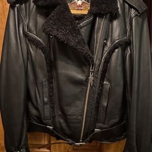 Harley Davidson Jacket with Shearling lining. Size Small.